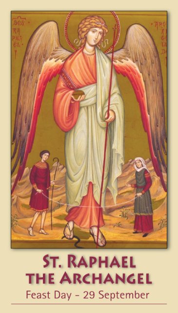 SEPTEMBER 29th: St. Raphael the Archangel Holy Card***BUYONEGETONEFREE***